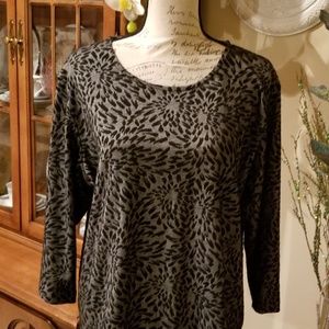 END OF WINTER: Norm Thompson polyester/rayon  top